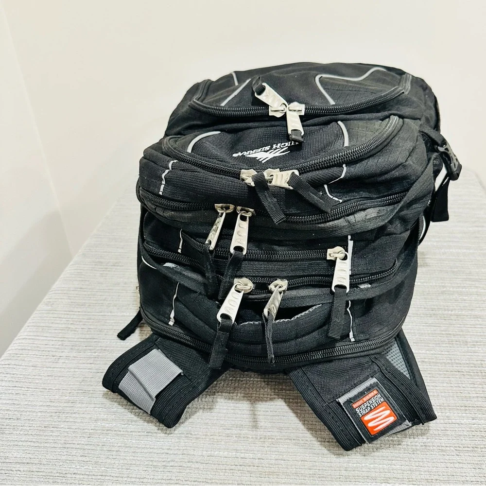 High Sierra Swerve Laptop Backpack Black -Fits up‎ to 17